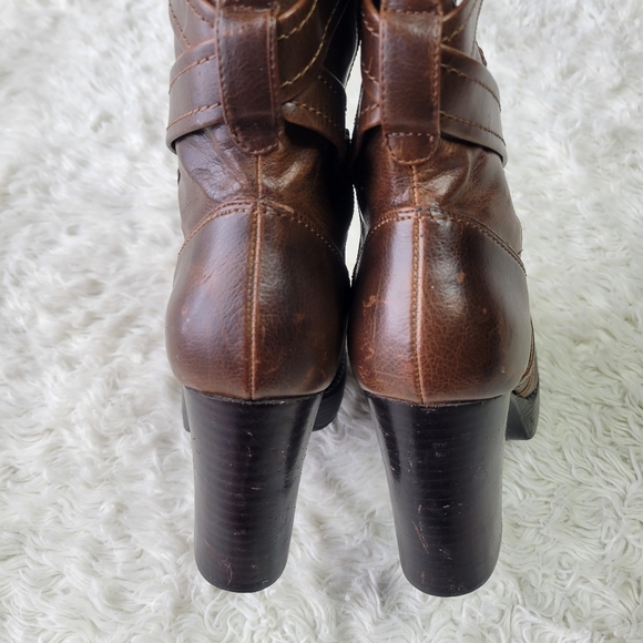 Sketchers vintage Y2K chunky platform brown heeled boot 8 - Picture 6 of 9